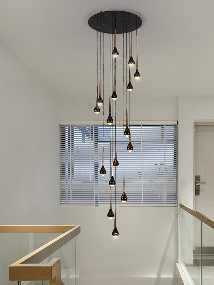 Hanging Moon Lamp - Led Minimalist Chandelier Modern Staircase Lighting