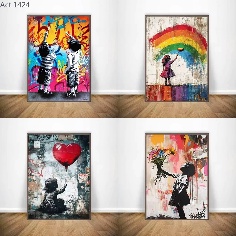 Home Decor Essentials - Abstract Children Drawing Poster and Prints