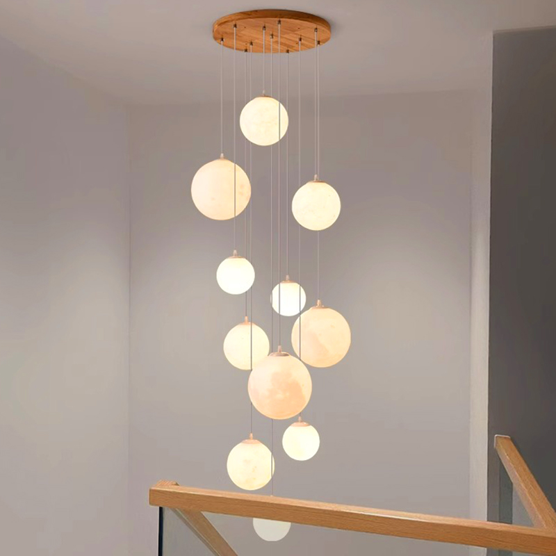 Hanging Moon Lamp - Modern Home Decor LED Lights Pendant