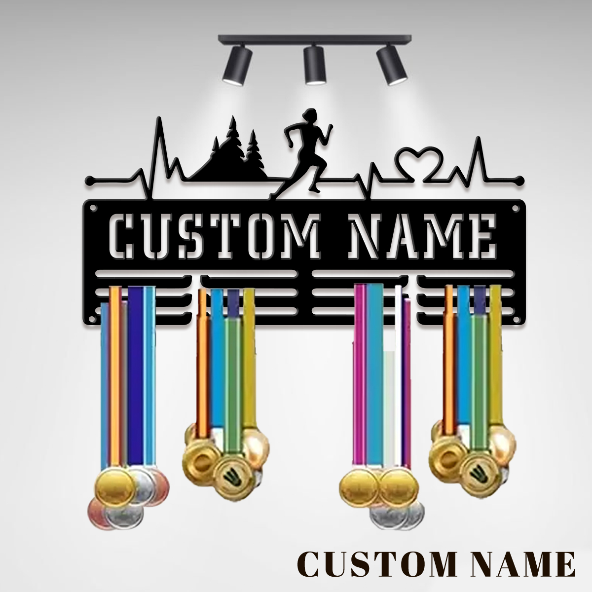 Home Decor Center - Custom Marathon Sports Metal Medal Display