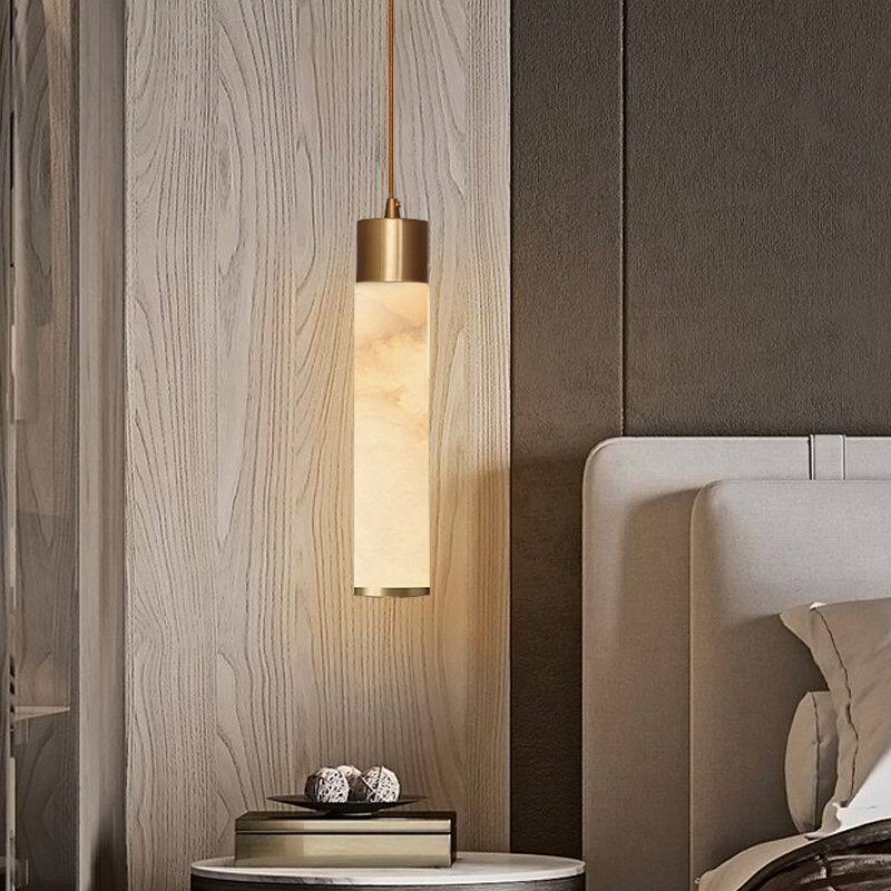Hanging Moon Lamp - Retro-Style Imitation Marble Resin Dining Room