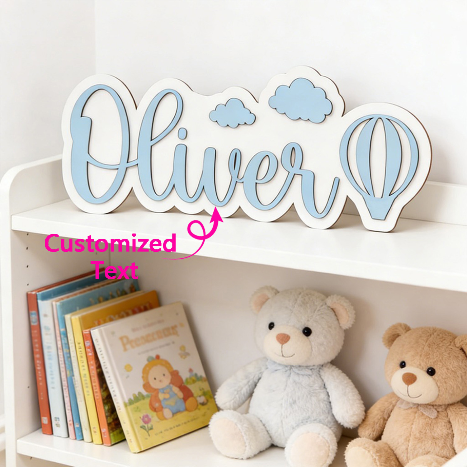 Home Decor Center - Personalized Hot Air Balloon & Cloud