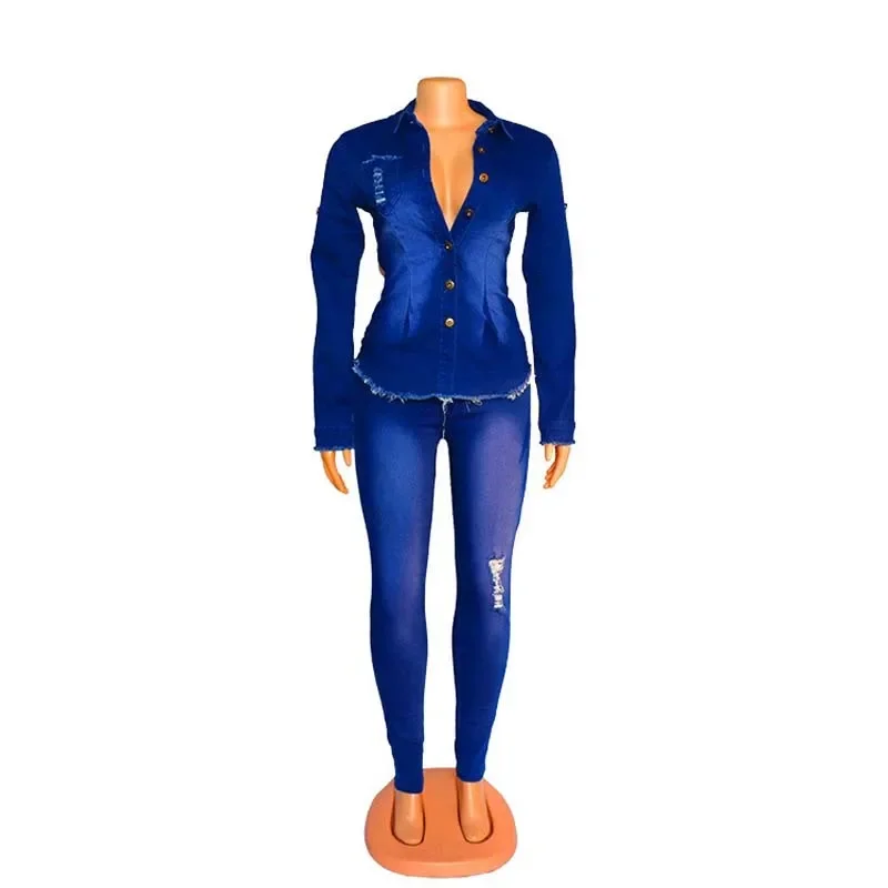 Casual Denim 2 Piece Set Jeans - Home Decor Zara review and price