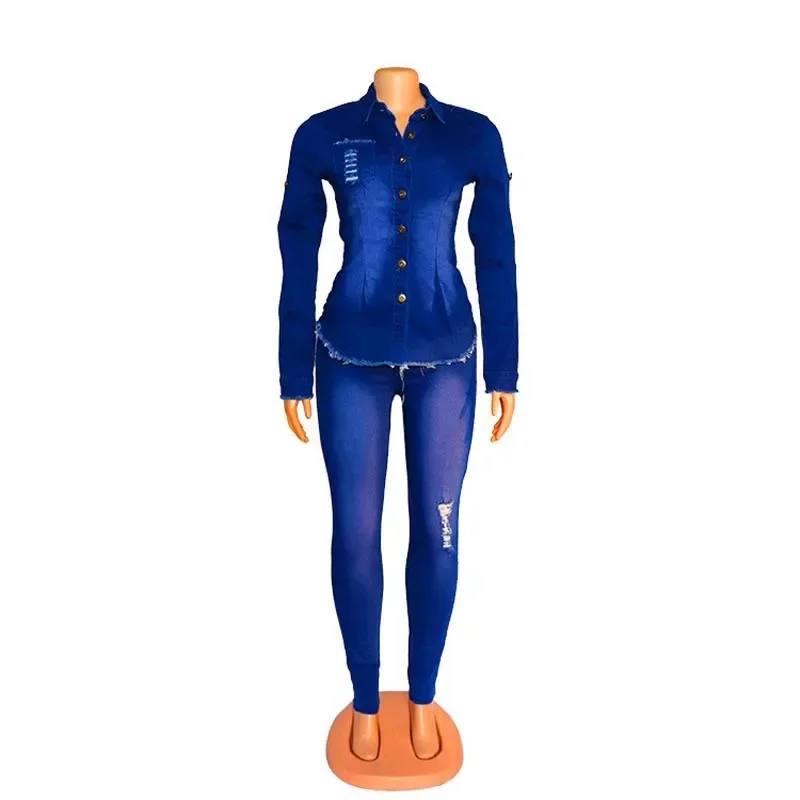 Casual Denim 2 Piece Set Jeans - Home Decor Zara review and price