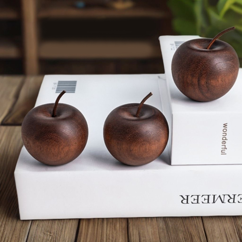 1PCS Of Wooden Apple Shaped Es - Home Decor Essentials review and price