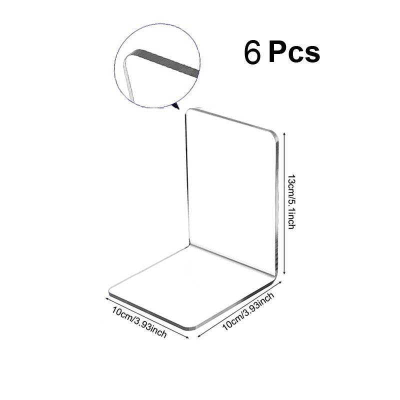 2/6pcs Set Clear Acrylic Booke - Aesthetic Bookend review and price