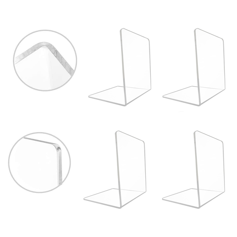 2/6pcs Set Clear Acrylic Booke - Aesthetic Bookend review and price