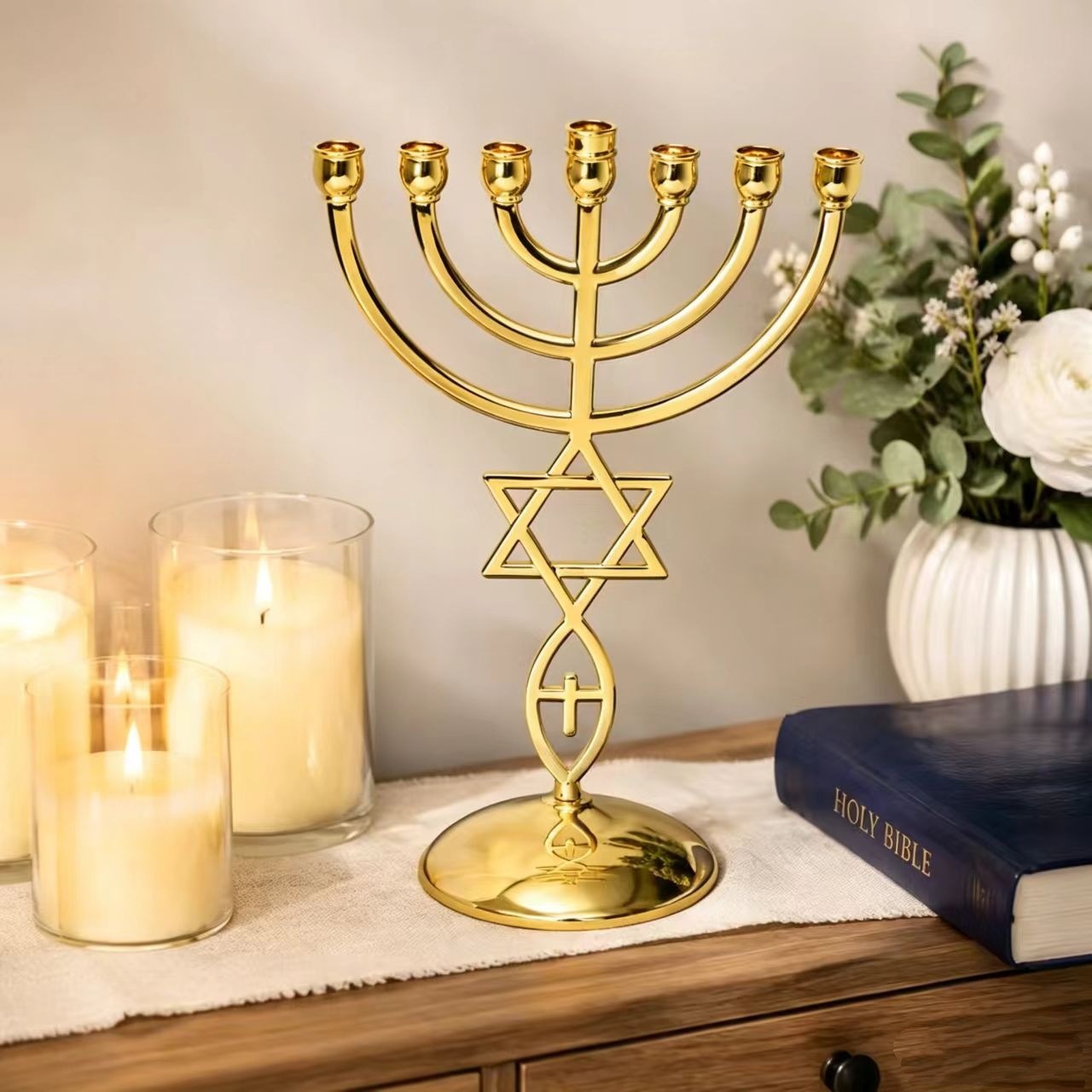 Hanukkah Seven-Headed Candle H - Home Decor Free review and price