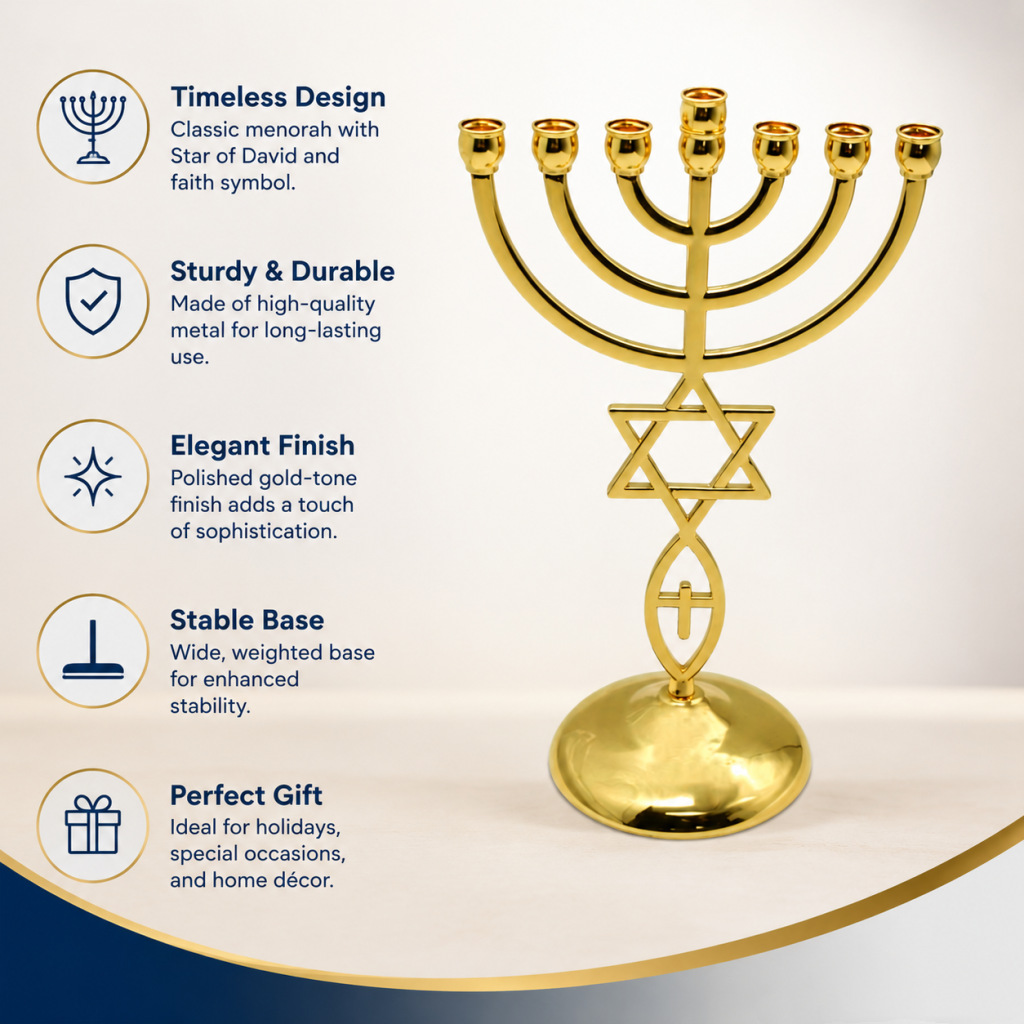 Hanukkah Seven-Headed Candle H - Home Decor Free review and price