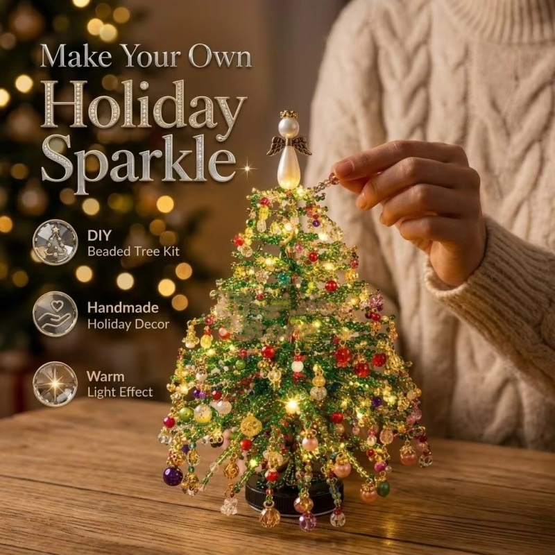 DIY Beaded Christmas Tree Kit  - Home Decor Xmas Tree review and price