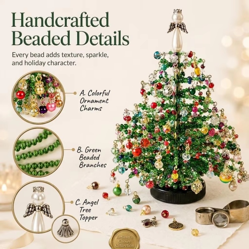 DIY Beaded Christmas Tree Kit  - Home Decor Xmas Tree review and price