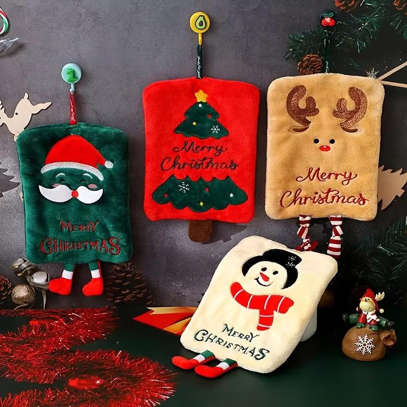 Xmas Hanging Hand Towel Coral  - Home Decor Xmas Tree review and price