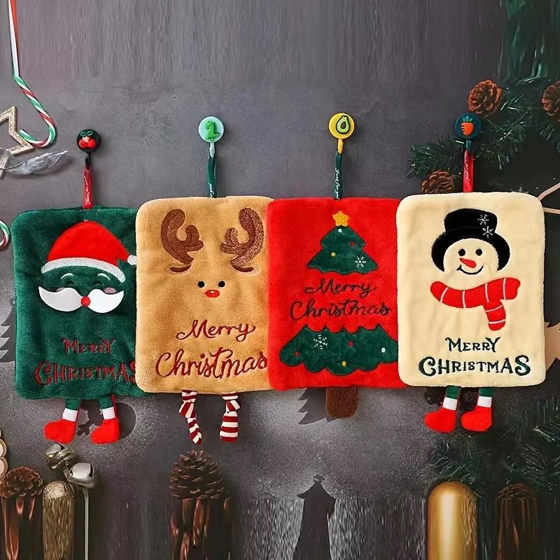 Xmas Hanging Hand Towel Coral  - Home Decor Xmas Tree review and price