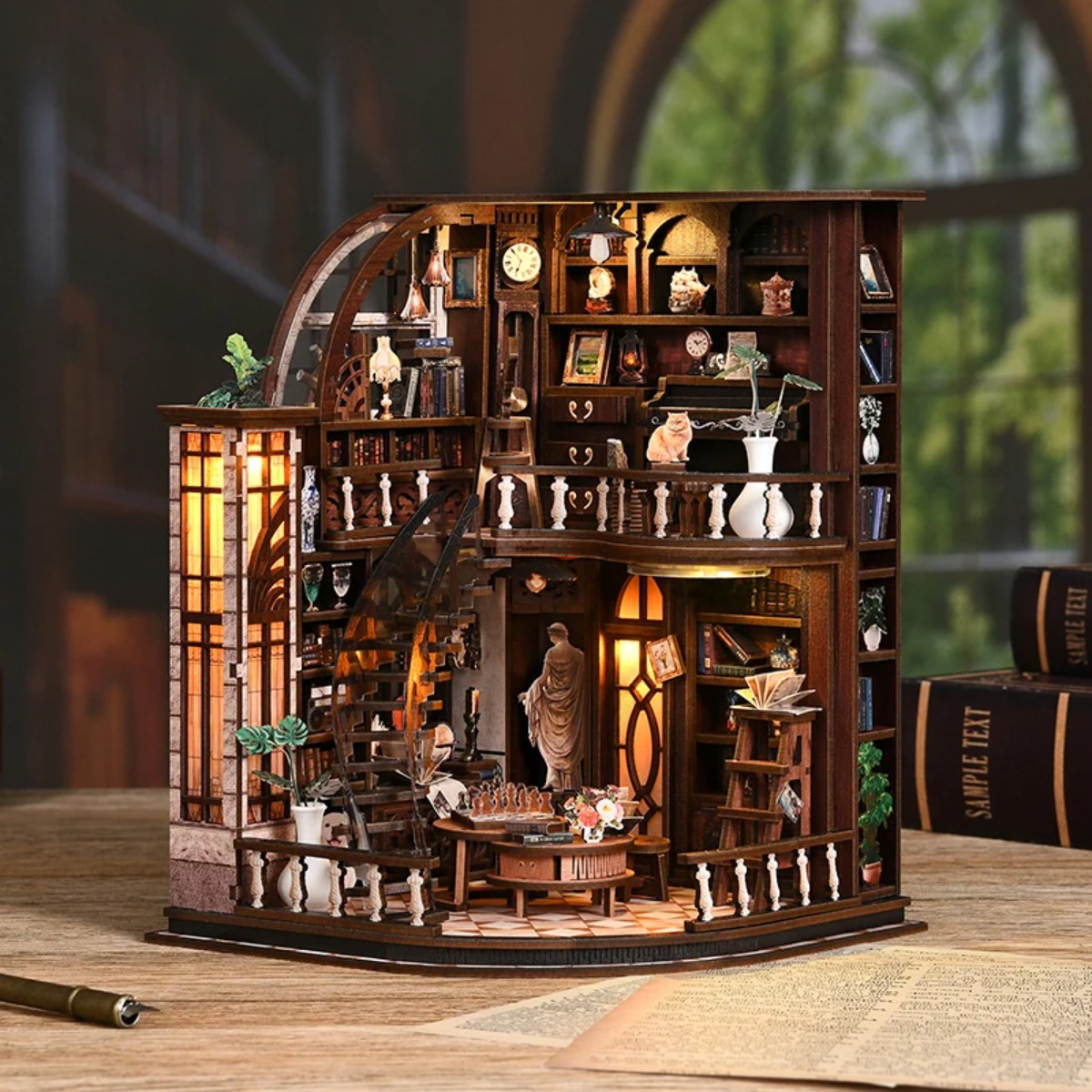 Miniature Book Nook Kit DIY Wo - Aesthetic Bookend review and price