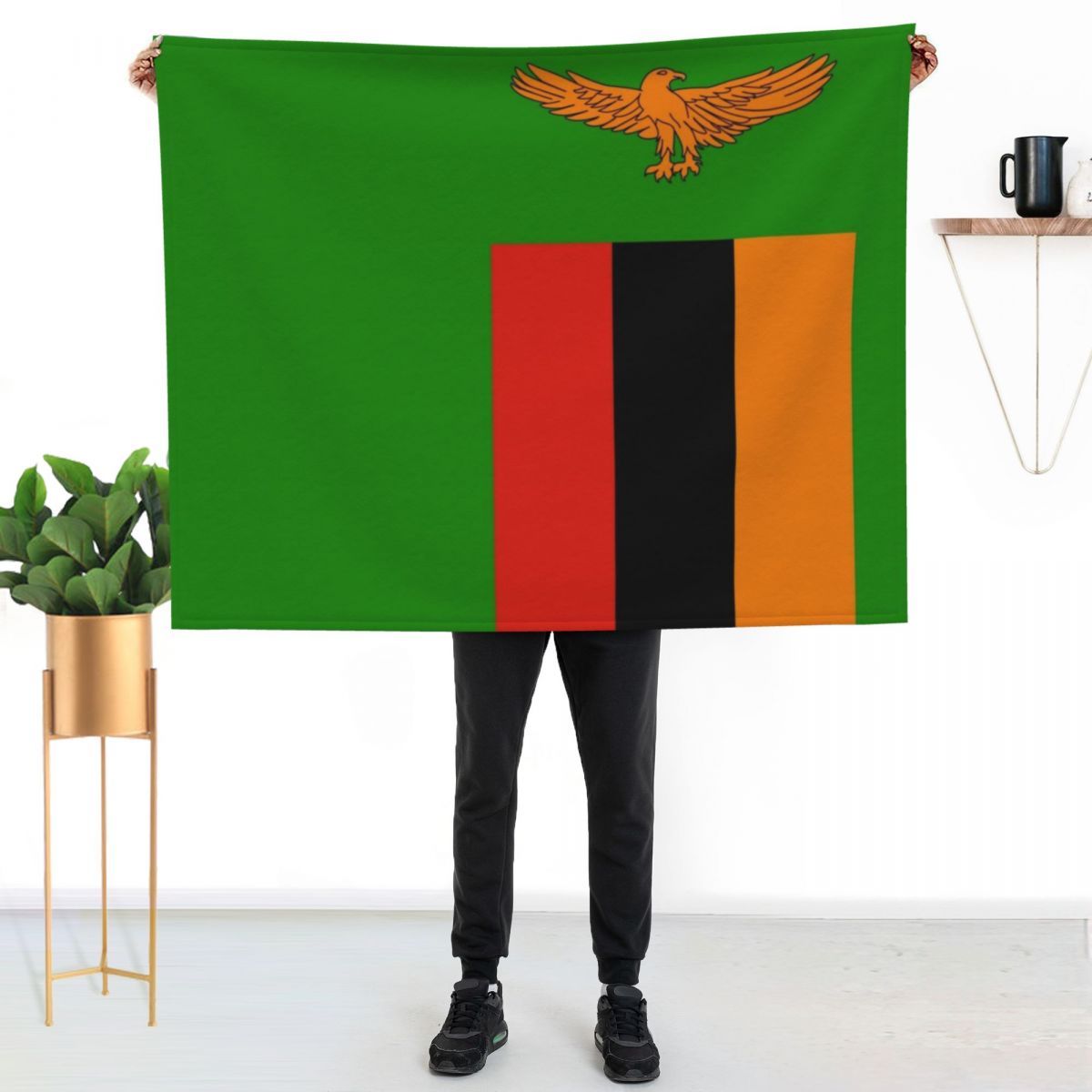 Flag of Zambia Throw Blanket W - Home Decor Zambia review and price
