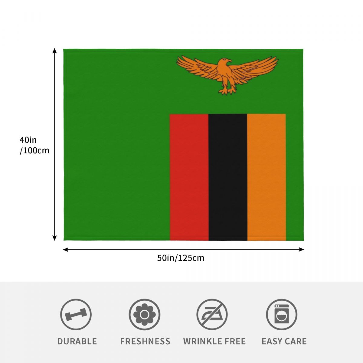 Flag of Zambia Throw Blanket W - Home Decor Zambia review and price