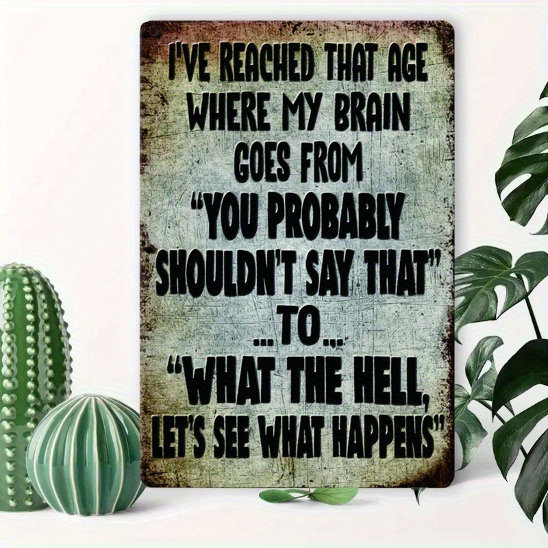 Vintage Metal Wall Sign-Funny  - Home Decor Quotes Ideas review and price