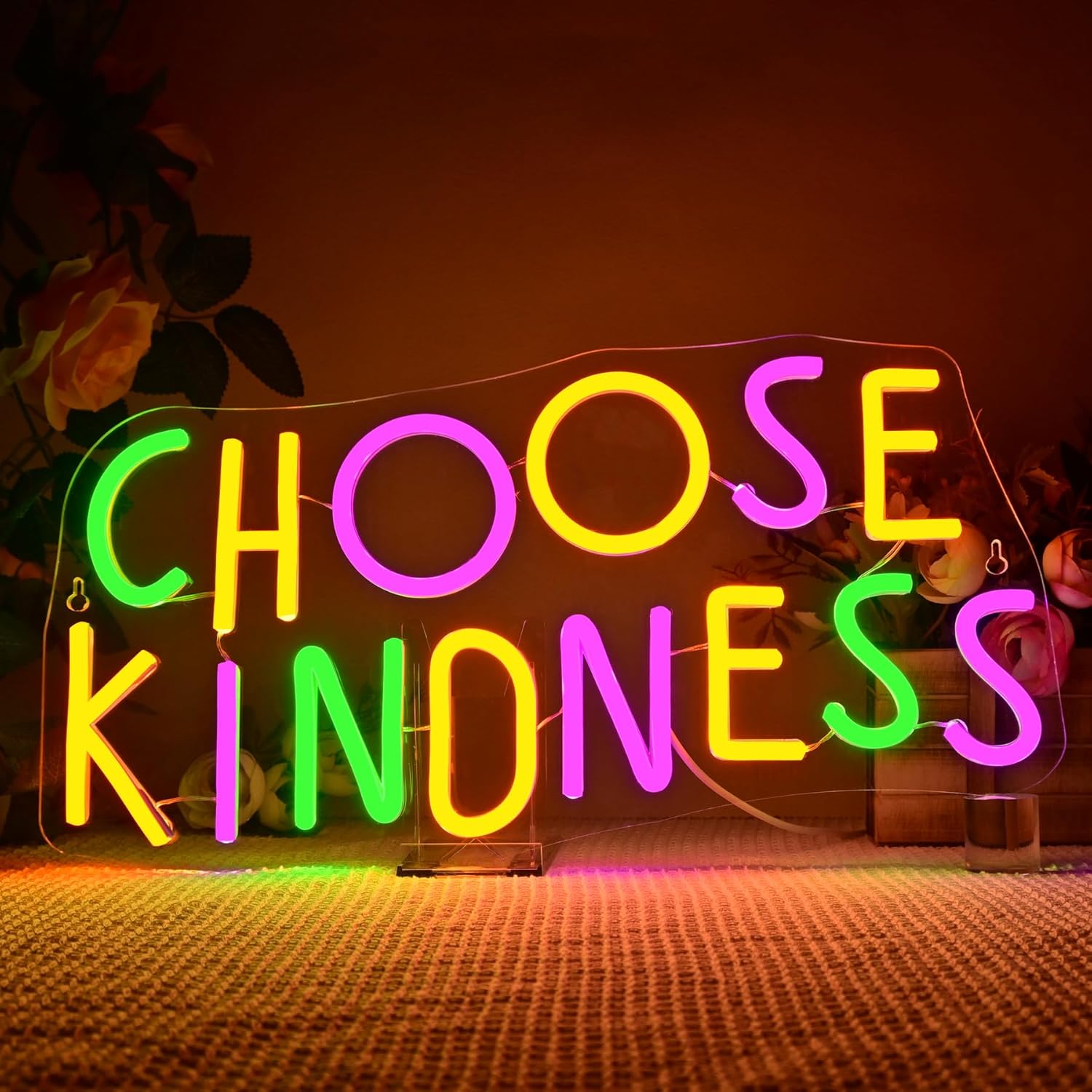 Choose Kindness Neon Sign Colo - Home Decor Quotes Ideas review and price