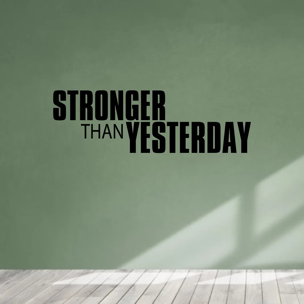 Stronger Than Yesterday Gym Id - Home Decor Quotes Ideas review and price