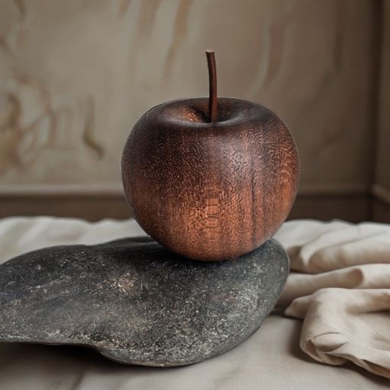 1PCS Of Wooden Apple Shaped Es - Home Decor Essentials review and price