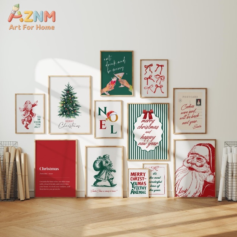 Unframed Canvas Wall Art Retro - Home Decor Xmas Tree review and price