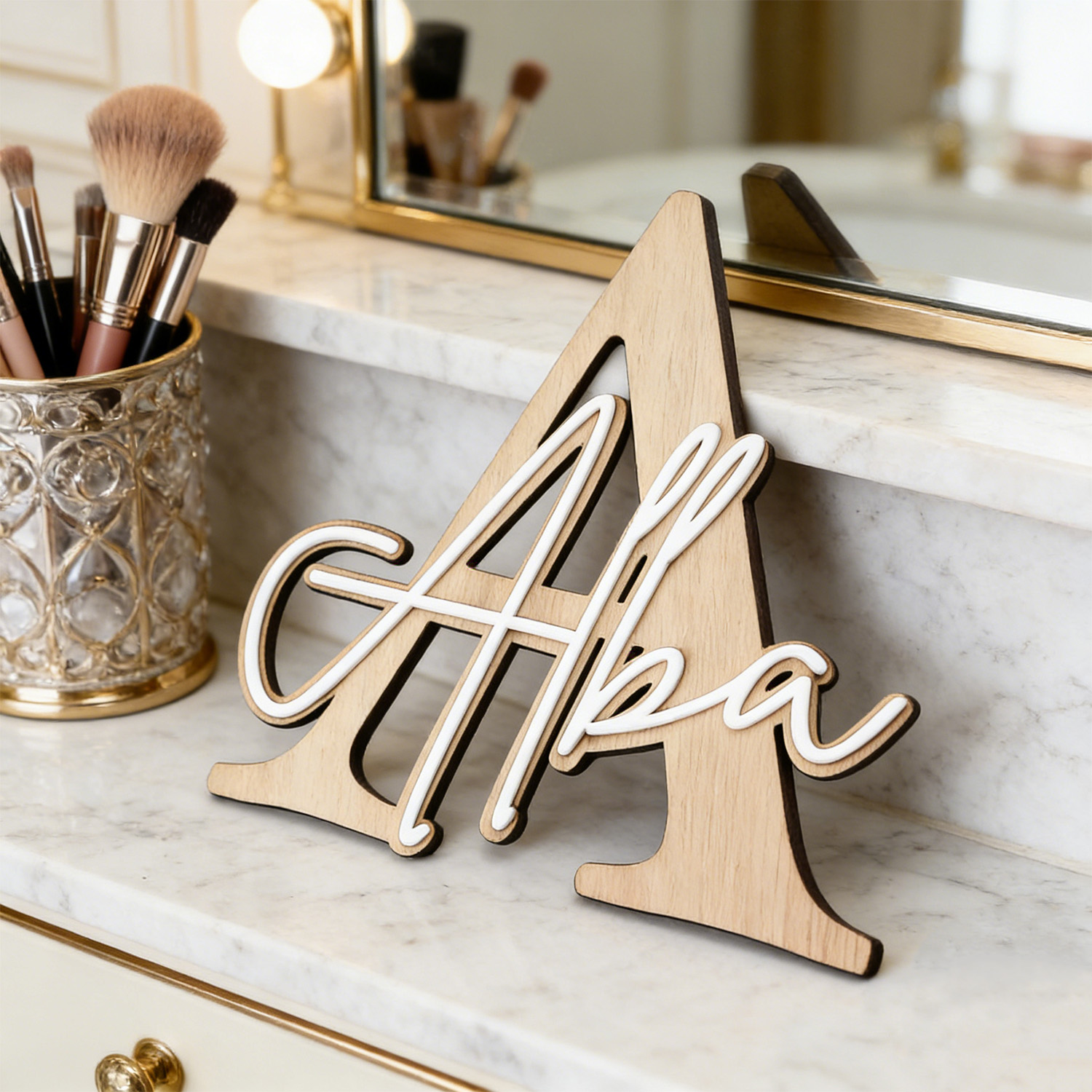 1pc Double-layer Wooden Name D - Home Decor Center review and price
